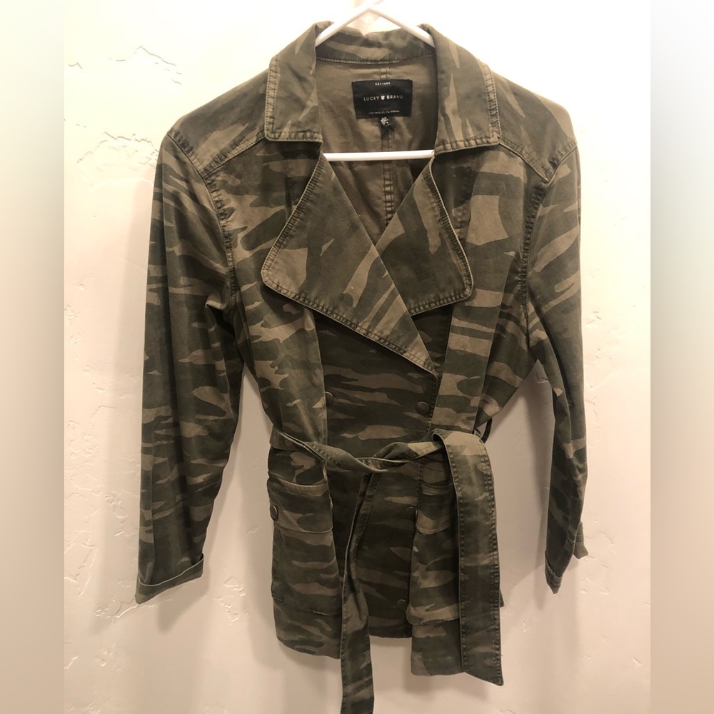 Never worn- camouflage, army print, Lucky Brand utility jacket